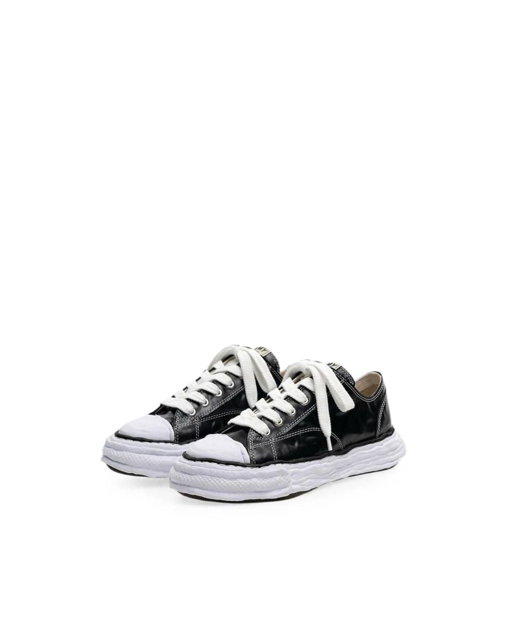 Maison Mihara Yasuhiro White Peterson23 Og Sole Wrinkled Leather Low-Top Sneakers