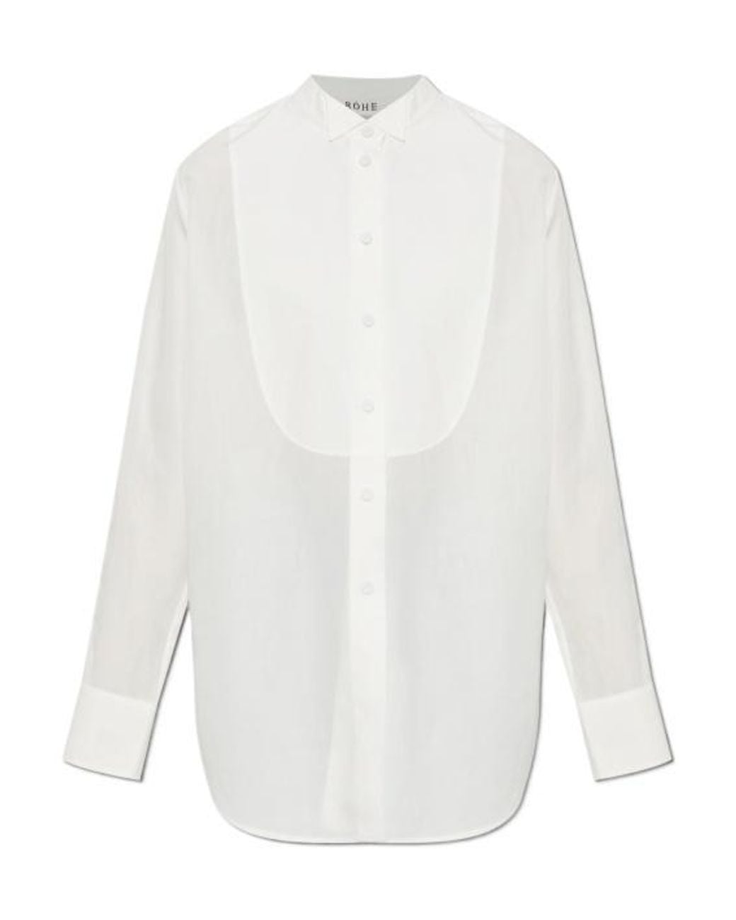 Rohe White Bib-Front Oversized Shirt