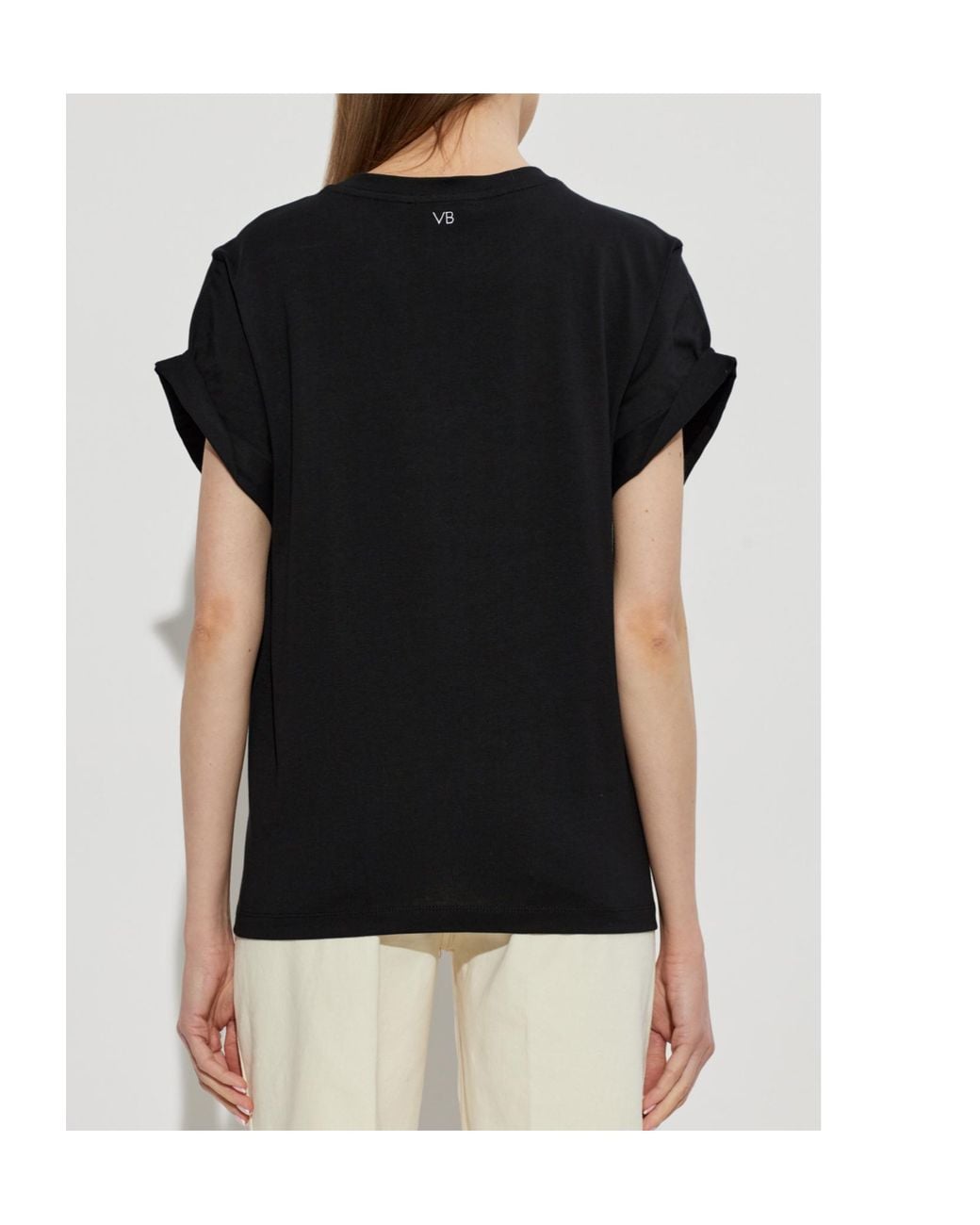 Victoria Beckham Black Tilly Crewneck T-Shirt