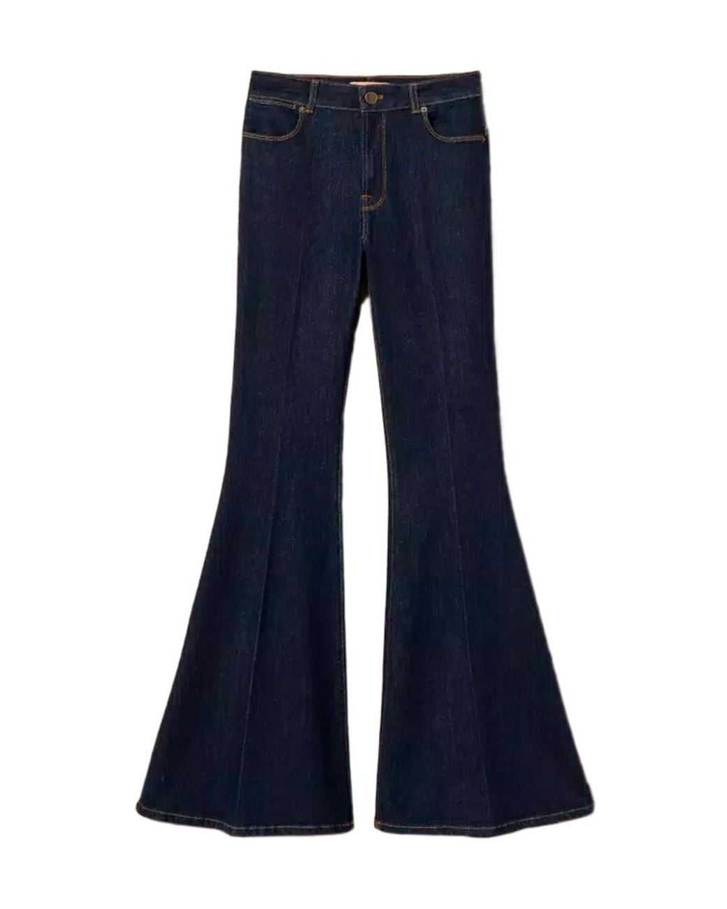 Twinset Blue Belt-Loop Flared Jeans