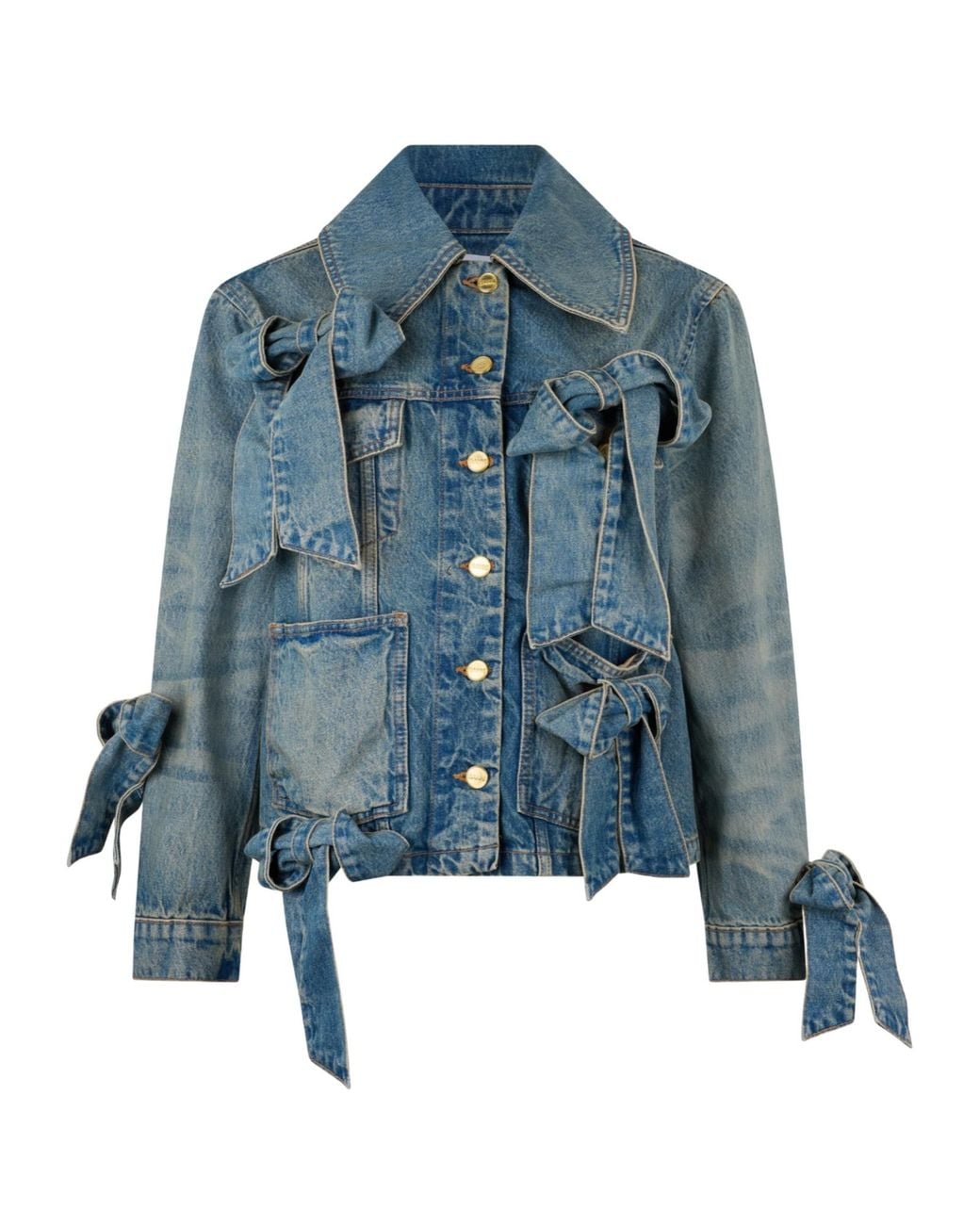 Ganni Blue Light Rigid Denim Jacket