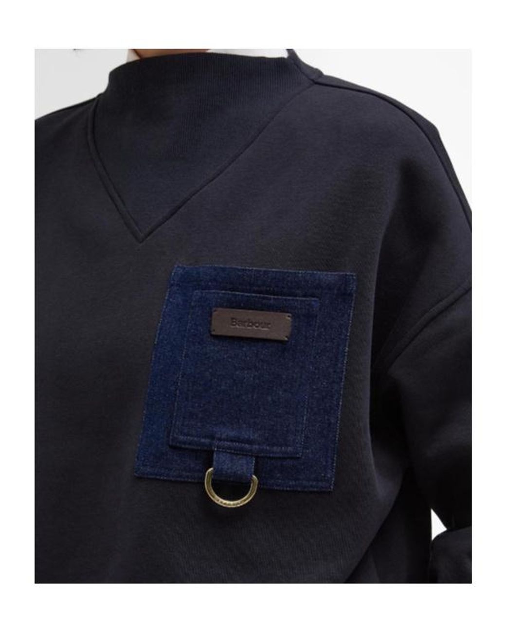 Barbour Blue Long-Sleeved Crew Neck Sweatshirt
