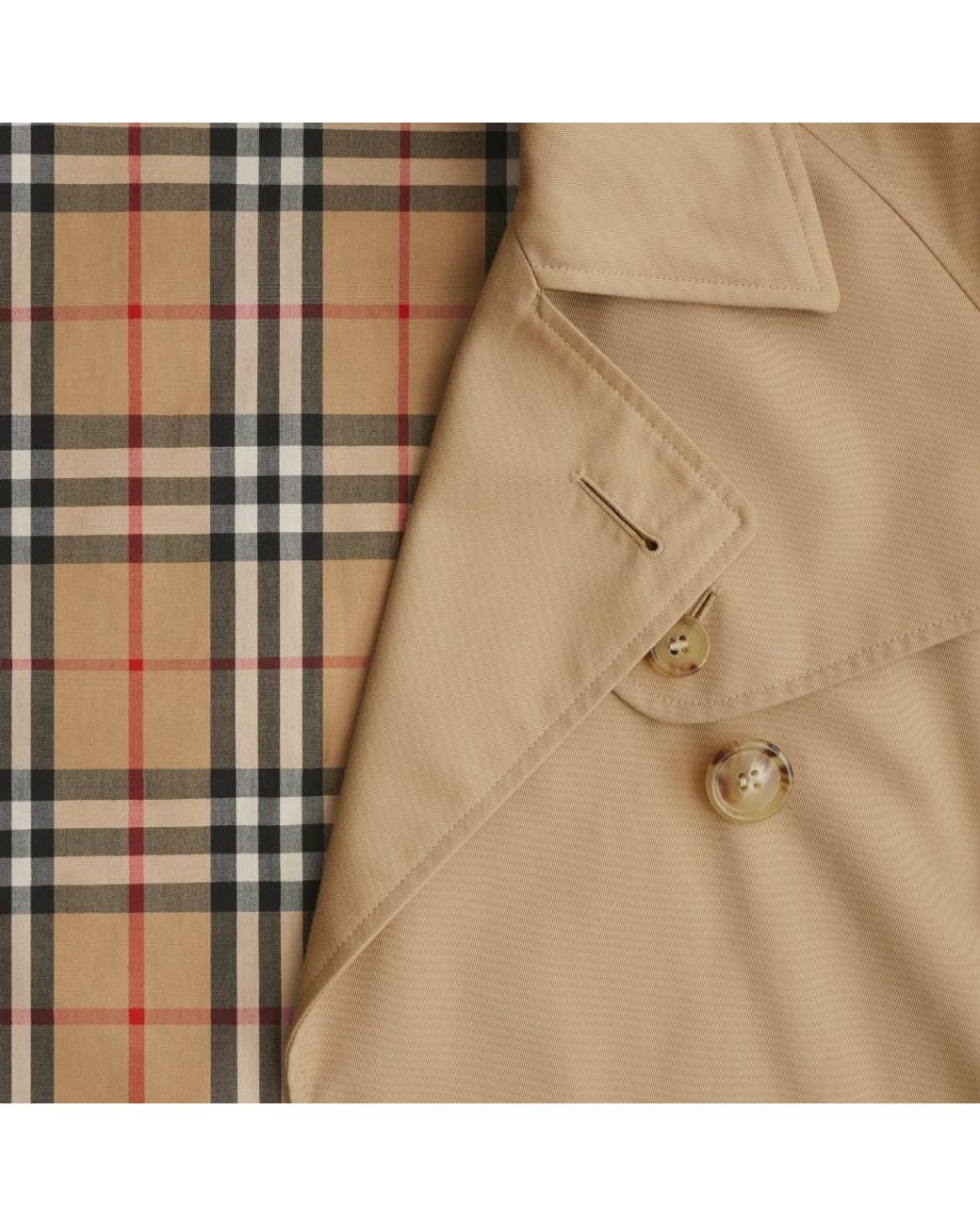 Burberry Natural Cropped Mayfair Heritage Trench Jacket