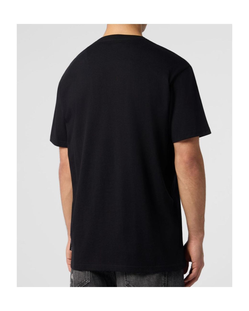 Philipp Plein Black Neon Space Crystal-Embellished T-Shirt for men