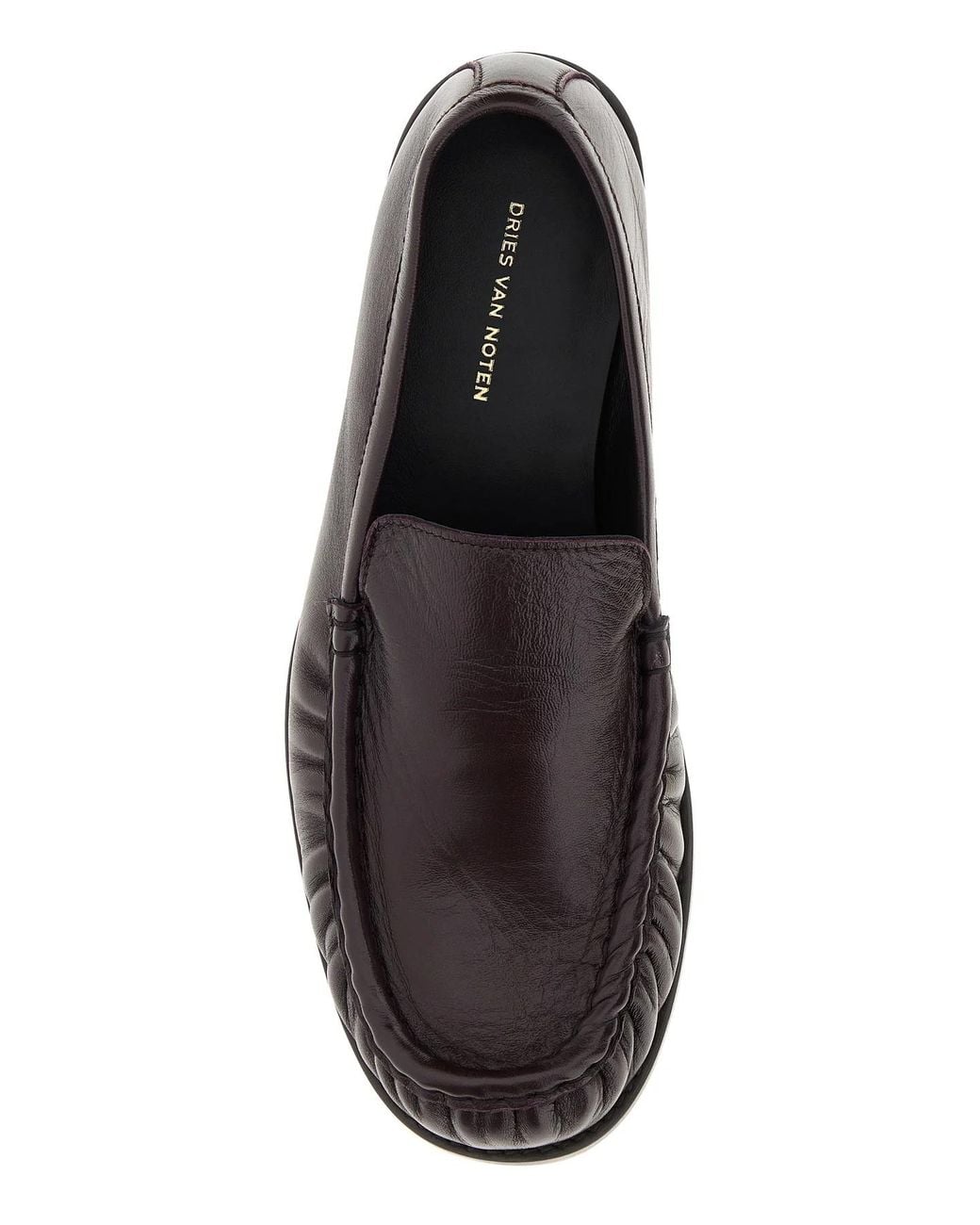 Dries Van Noten Brown Round-Toe Loafers