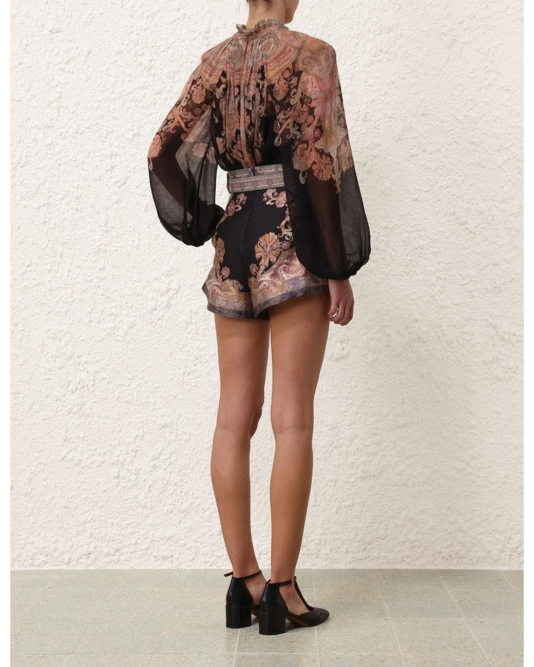 Zimmermann Brown Illustration Billow Blouse