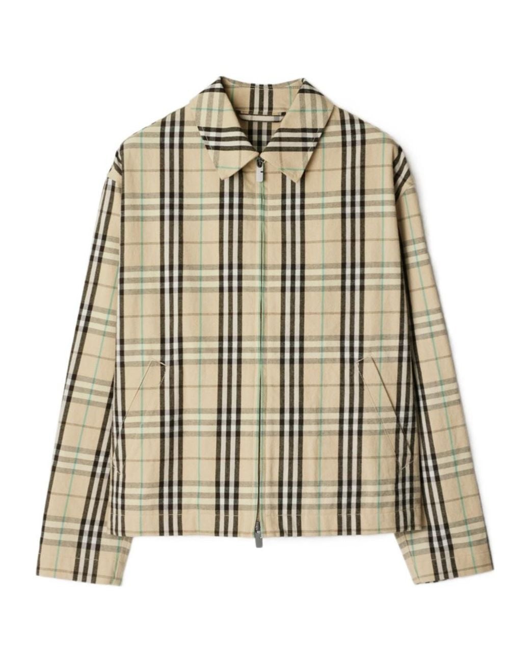Burberry Natural Vintage Check Zipped Jacket for men