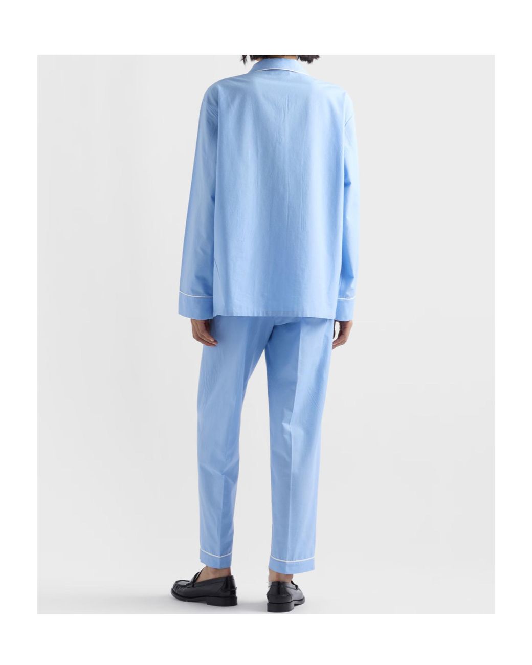 Prada Blue Pleated Casual Pants