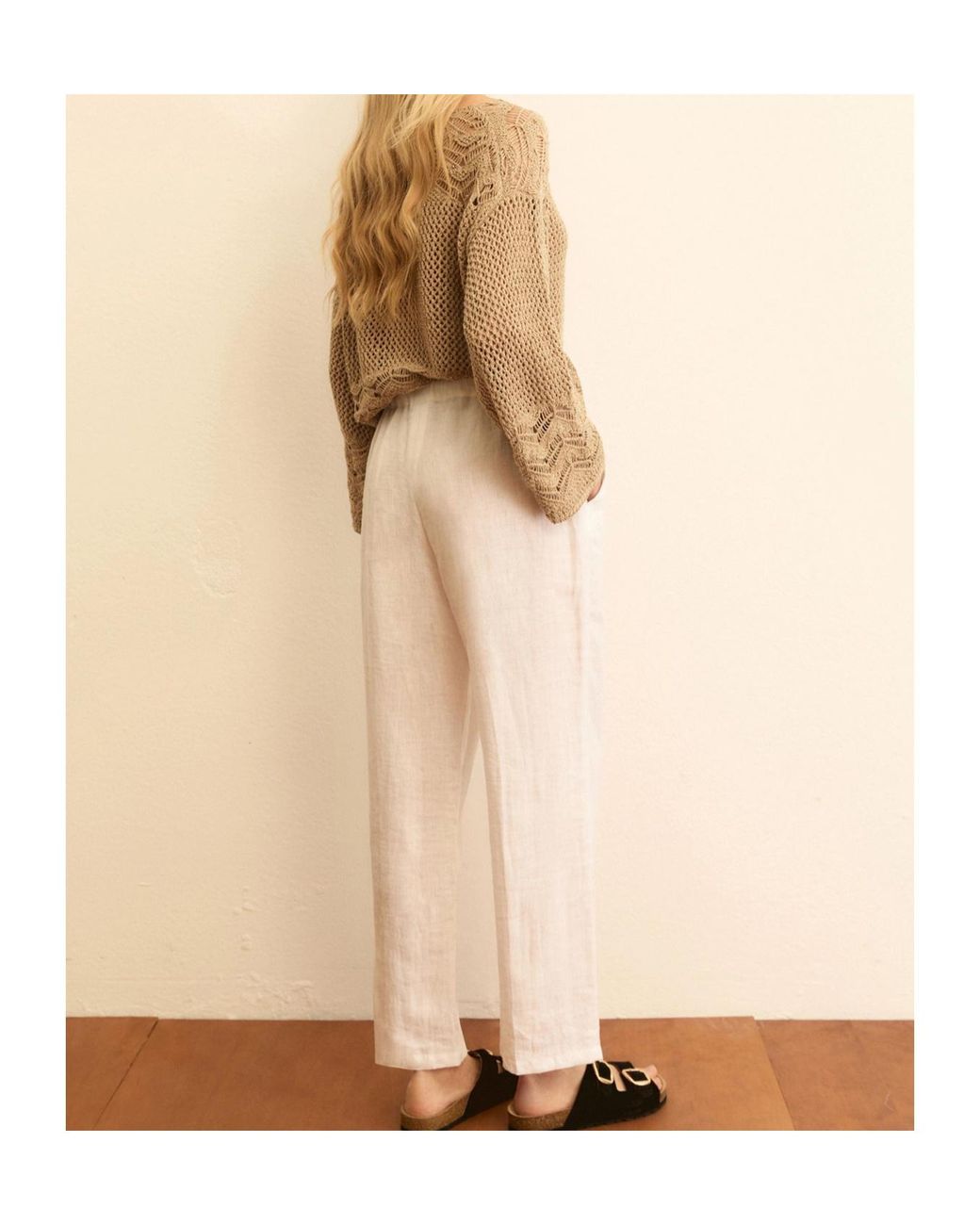 Marella Natural Linen Canvas Joggers