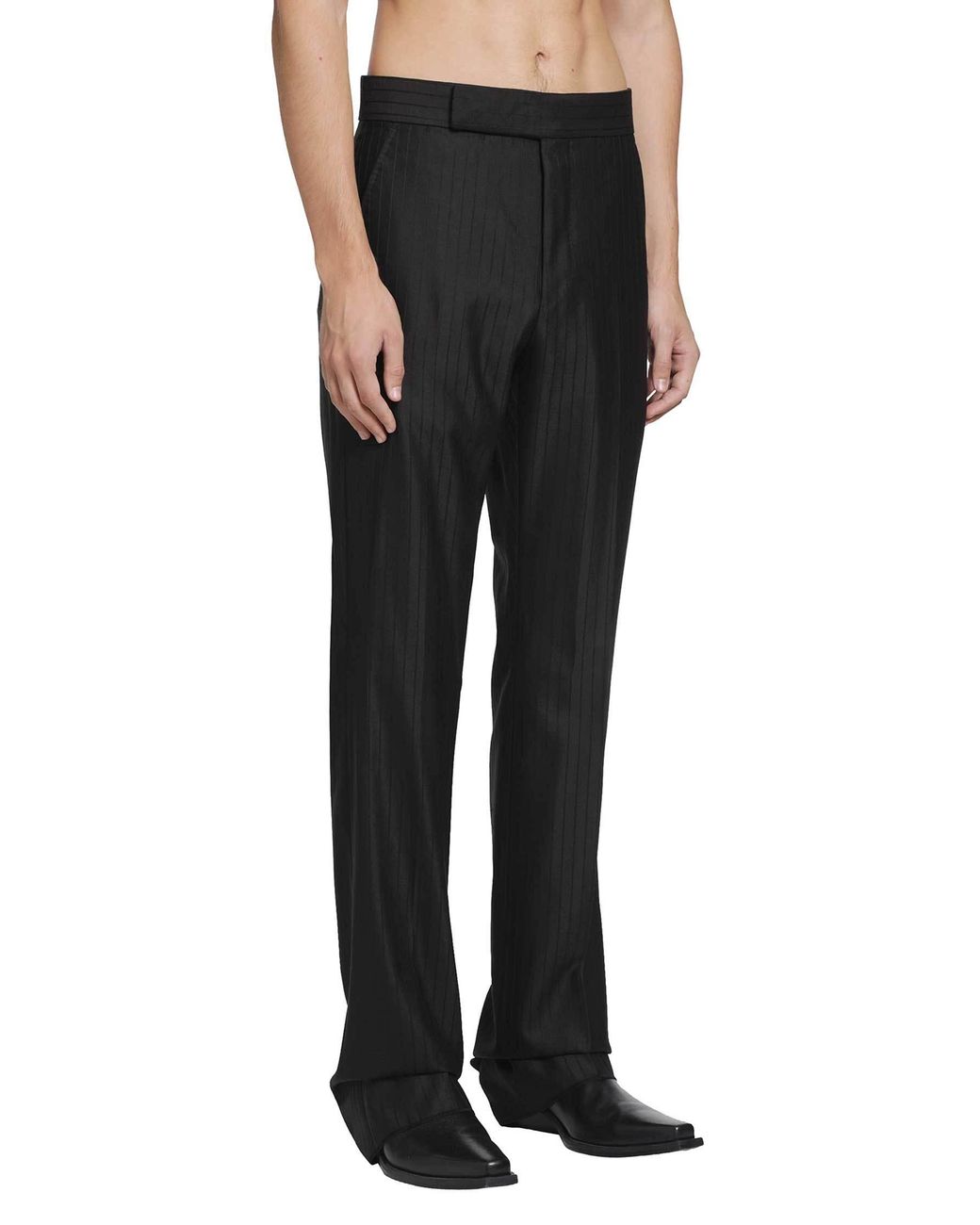 Tom Ford Black Embroidered Twill Casual Trousers for men
