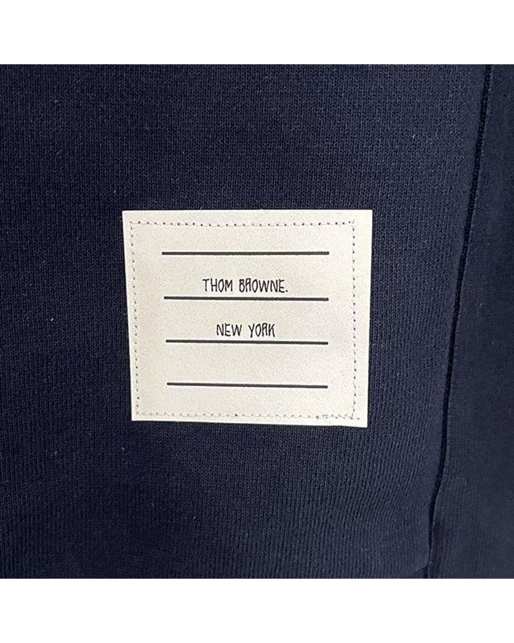 Thom Browne Blue Classic Loopback 4-Bar Sweatshirt