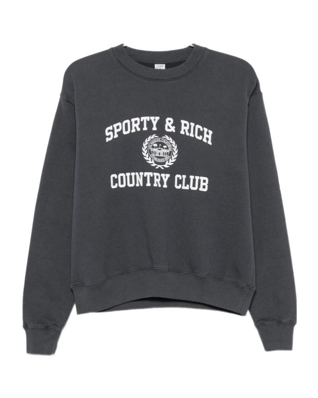 Sporty & Rich Gray Long-Sleeved Sweatshirt