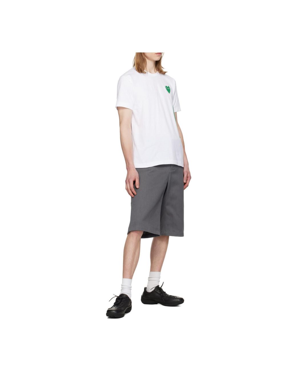 COMME DES GARÇONS PLAY Green Heart-Shaped Logo T-Shirt for men