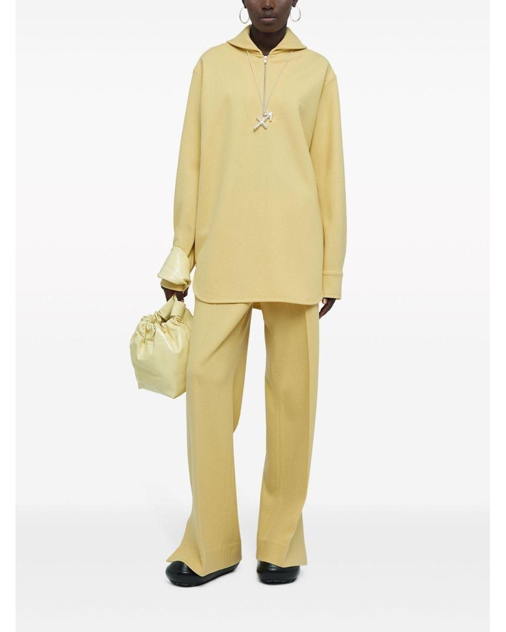 Jil Sander Yellow Long-Sleeve Sweater