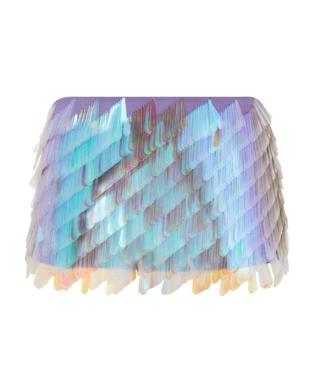 The Attico Blue Iridescent Sequin Mini Skirt