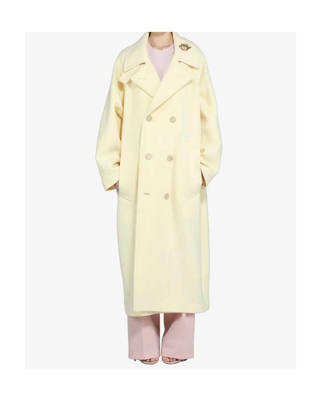 N°21 Natural Double-Breasted Overcoat