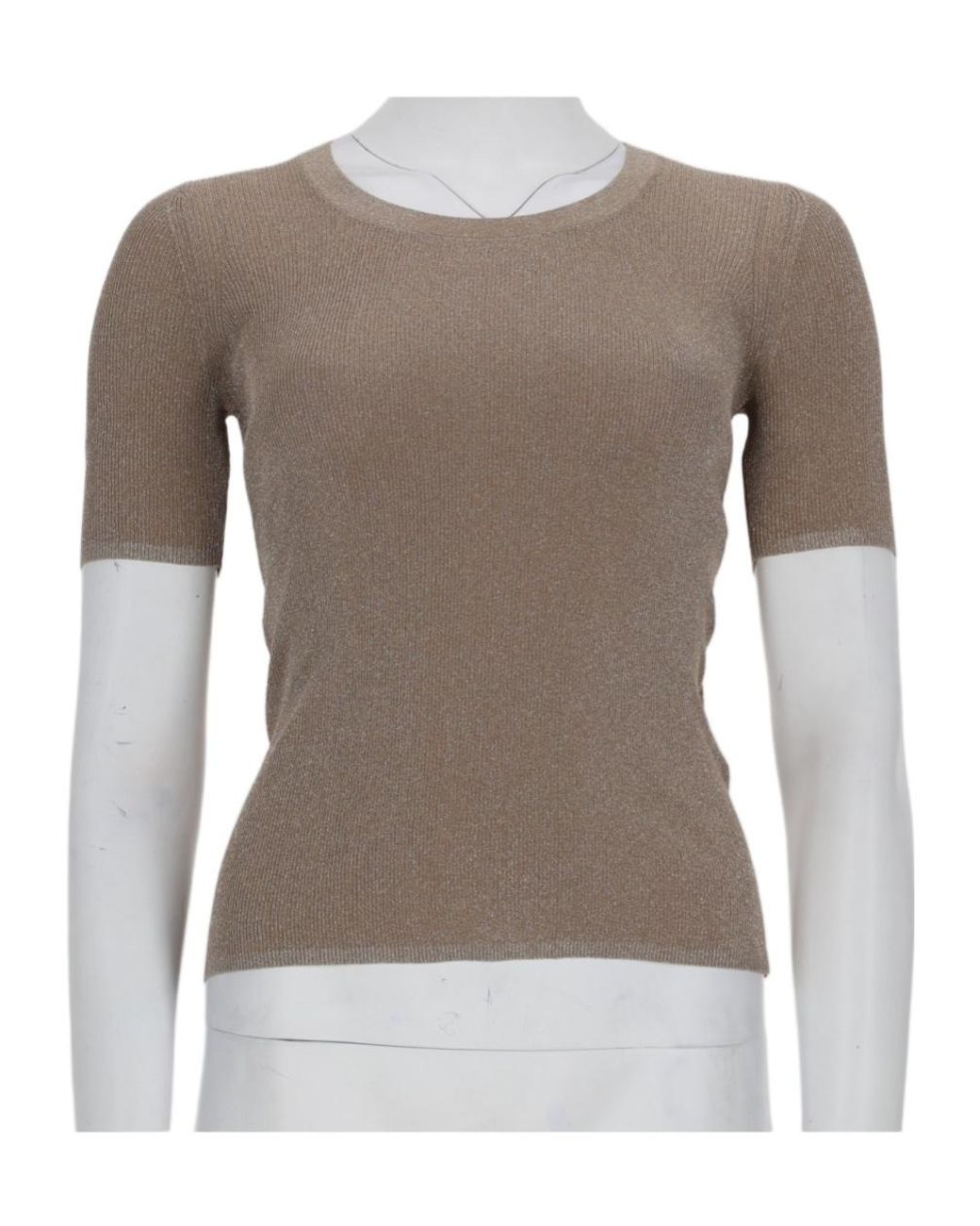 Max Mara Brown Studio Mstsequoia Short-Sleeved Knitted Top