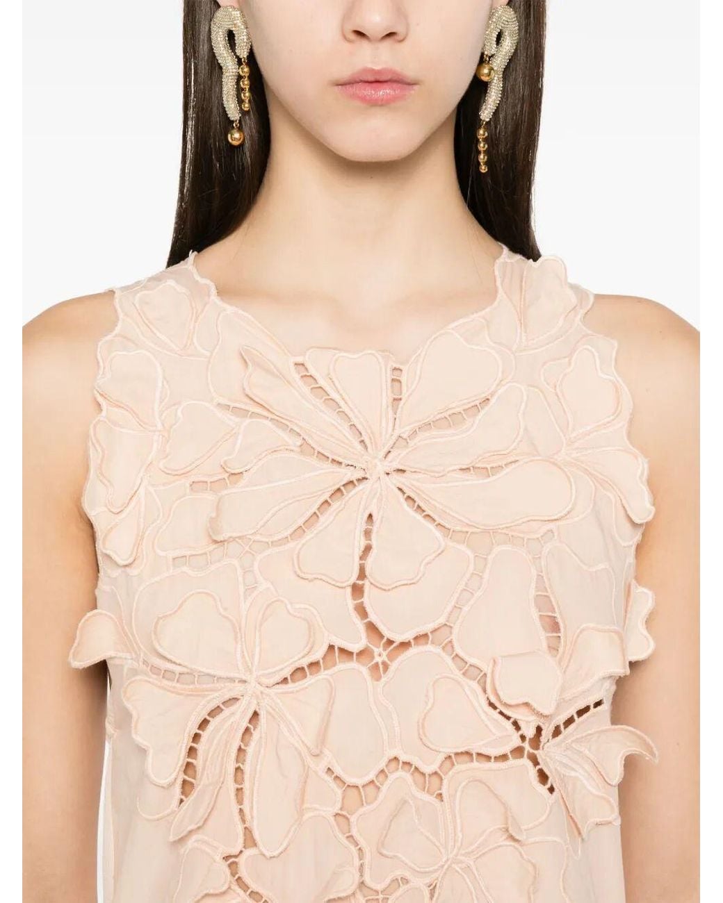 Forte_forte White Floral Appliqué Maxi Dress
