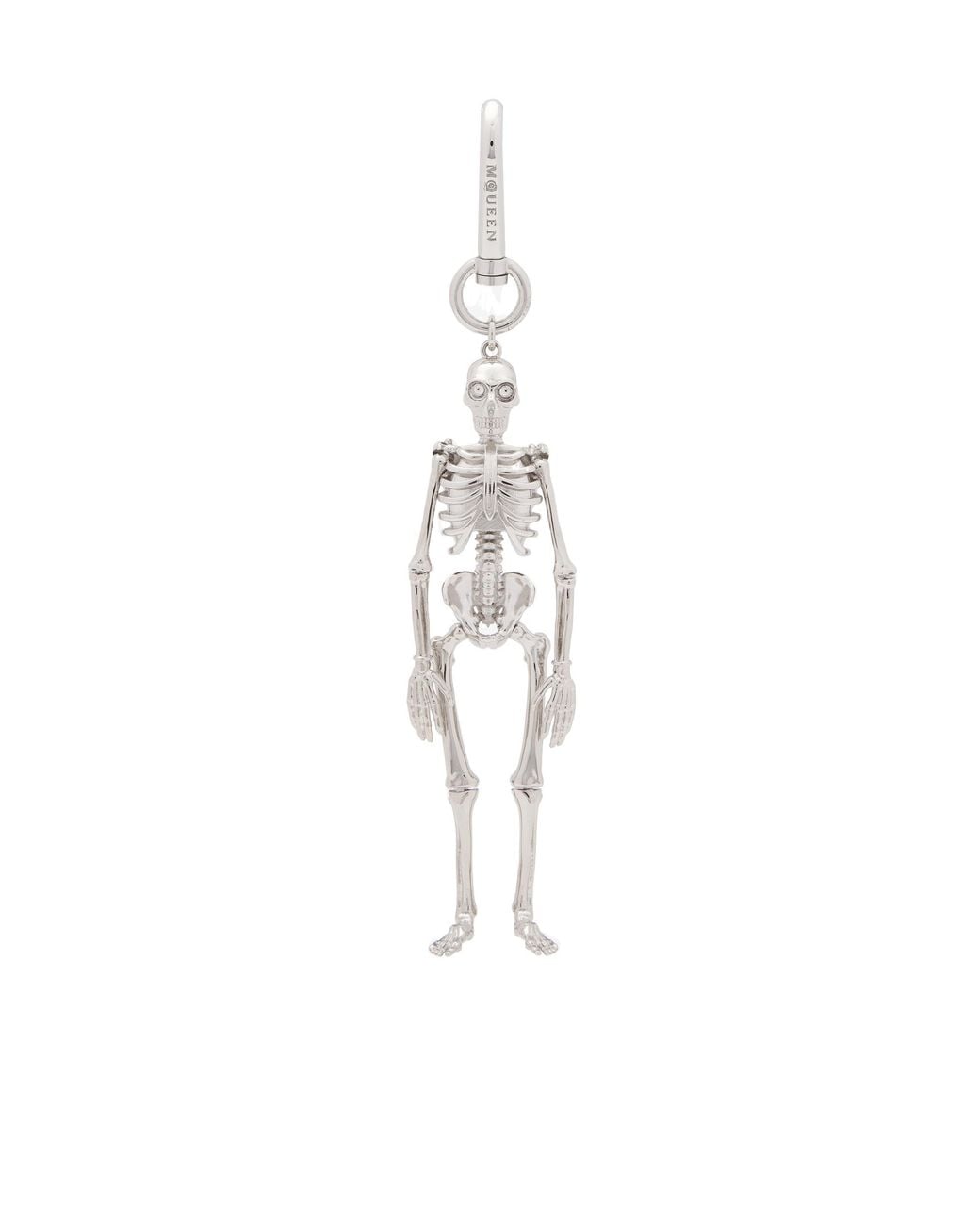 McQueen White Skeleton Keychain for men