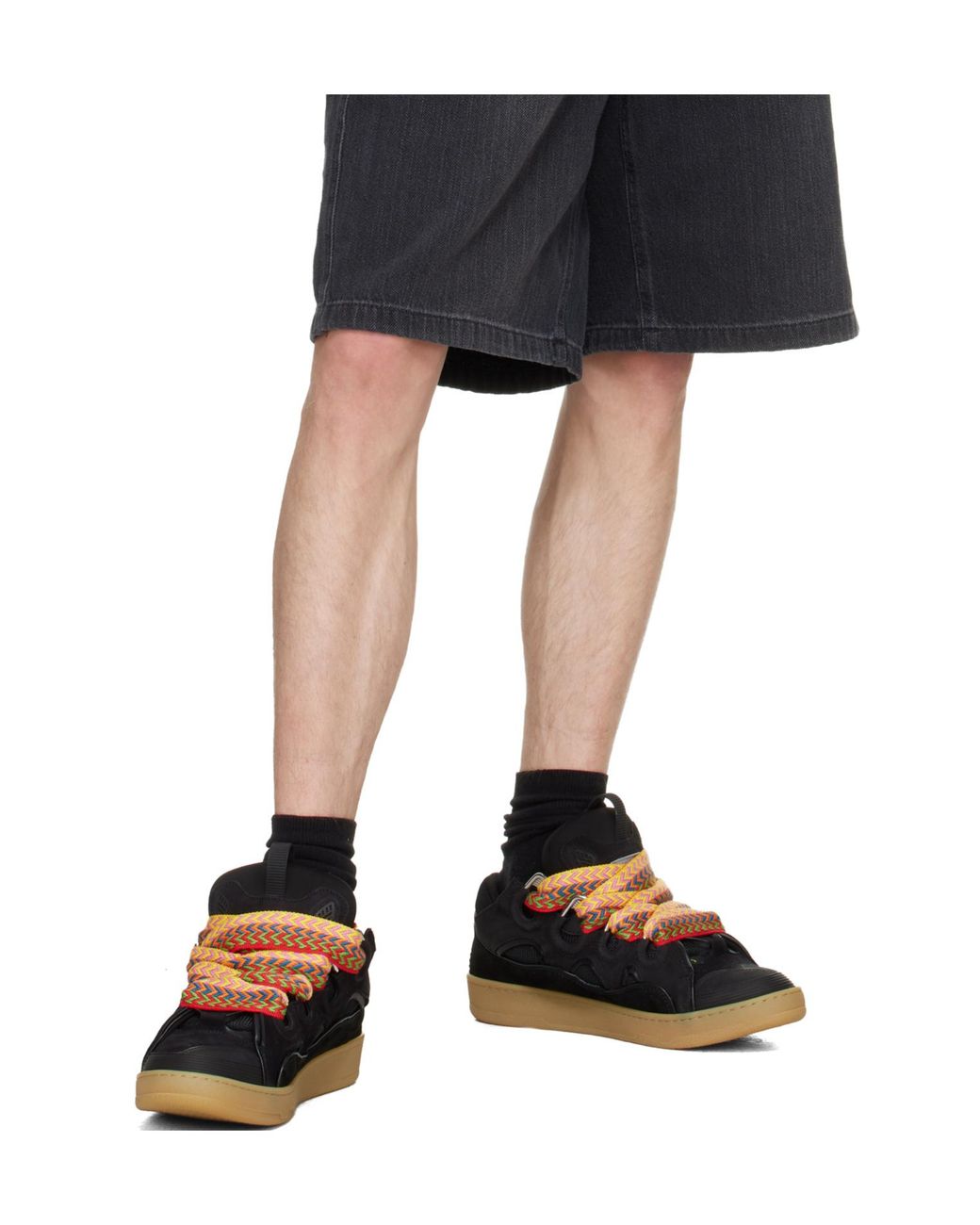 Lanvin Black Curb Sneakers for men