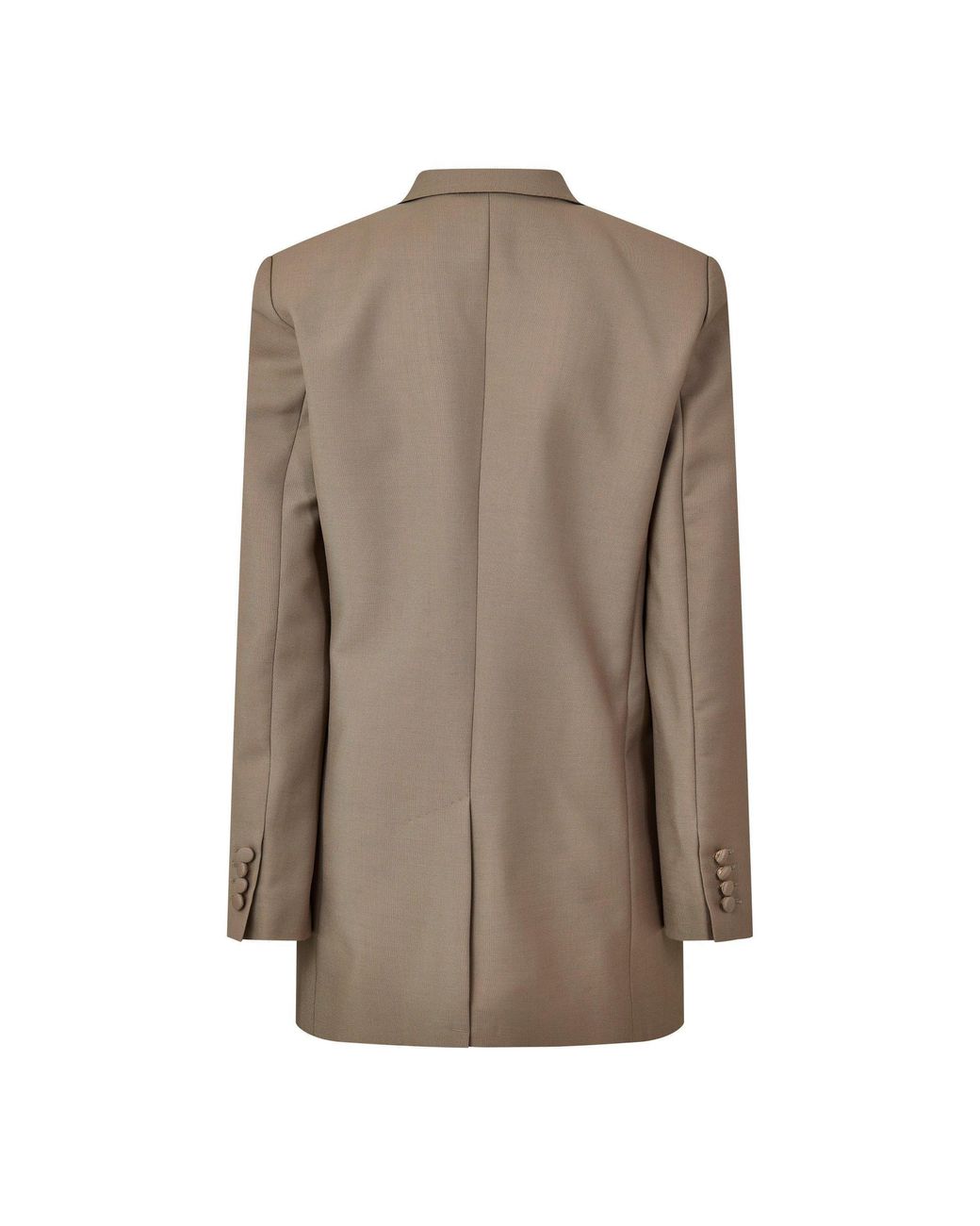 Valentino Brown Double-Breasted Long Blazer