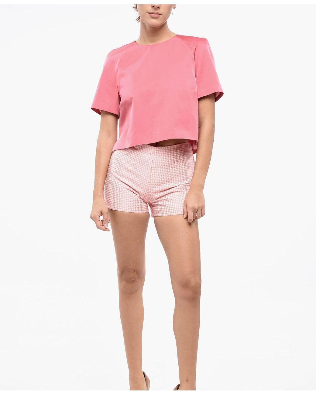 Dior Pink Houndstooth Shorts