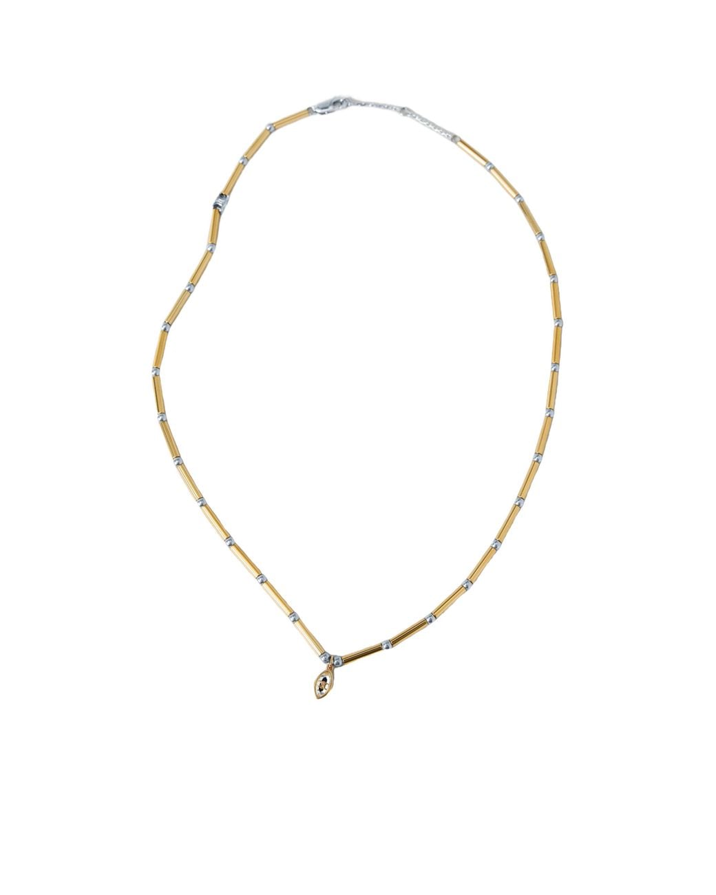 Céline Metallic Triomphe Glint Necklace