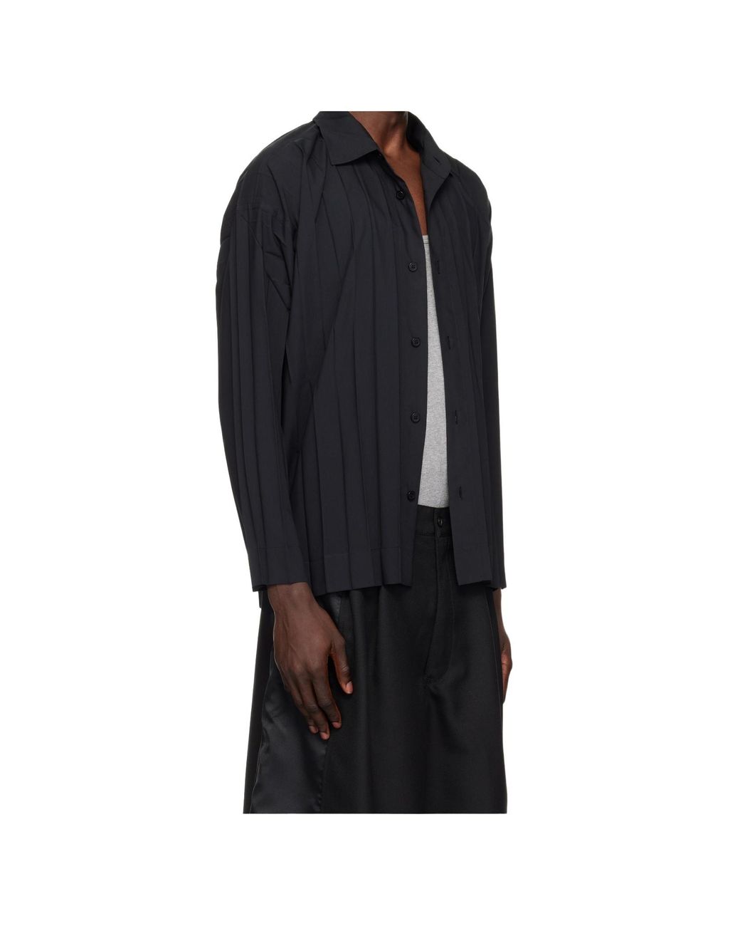 Homme Plissé Issey Miyake Black Homme Plissé Issey Miyake Edge Shirt for men