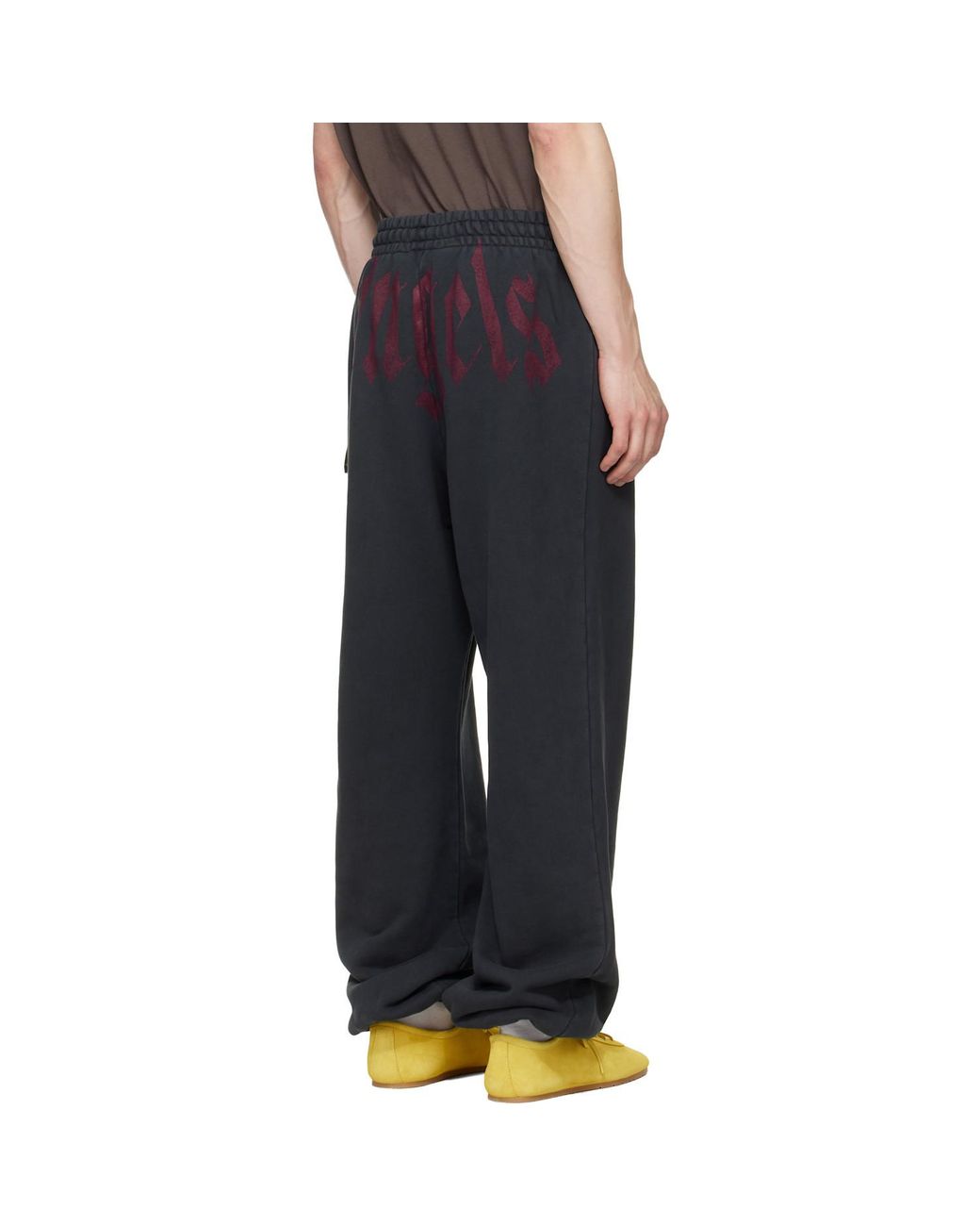 Palm Angels Blue Logo-Print Track Pants for men