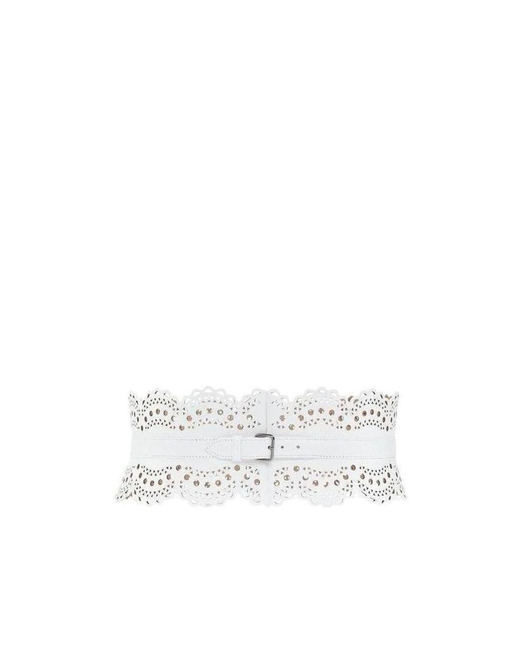 Alaïa White Alaïa Vienne Wave Bustier Belt