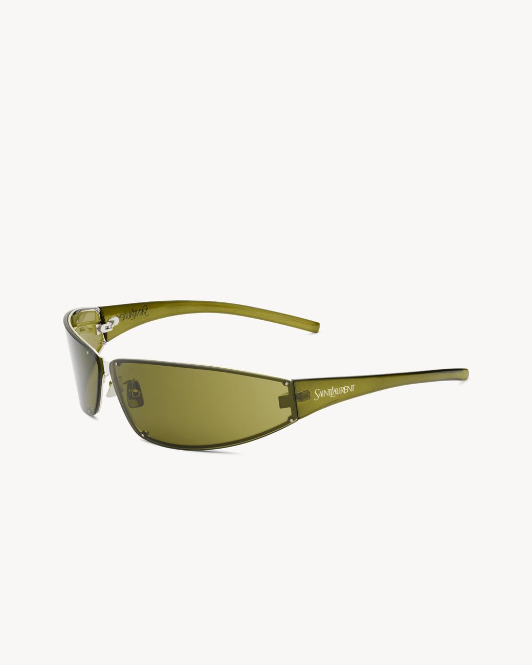 Saint Laurent Green Sl 963 Racer Shield Sunglasses for men