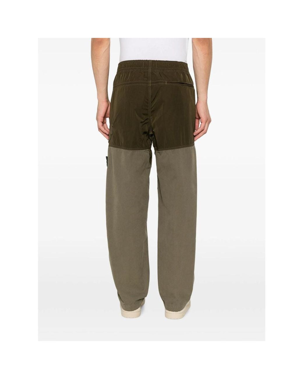 Stone Island Green Loose Fit Trousers for men