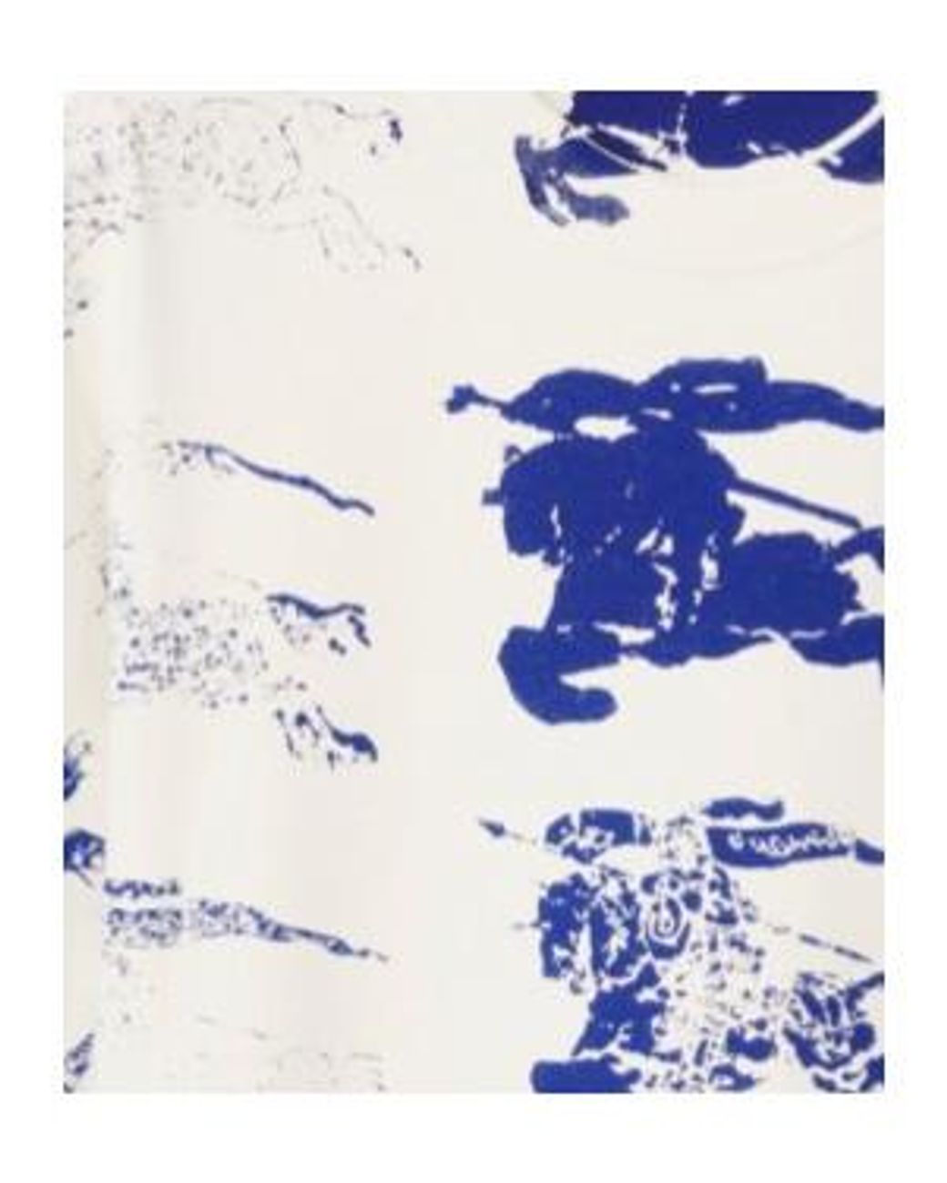 Burberry Blue Allover Logo Printed Long Sleeved T-Shirt for men