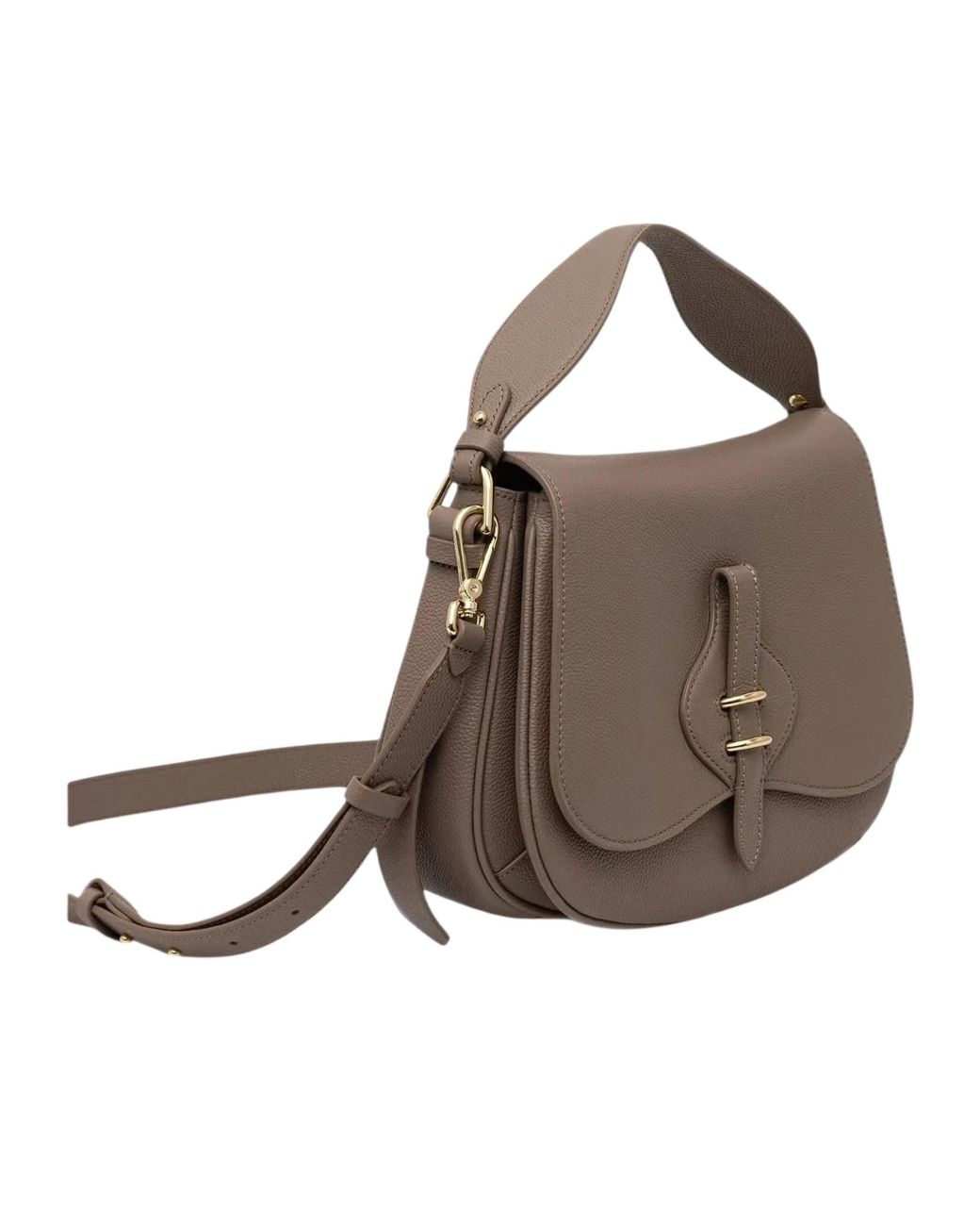 Coccinelle Brown Logo-Detai Leather Shoulder Bag