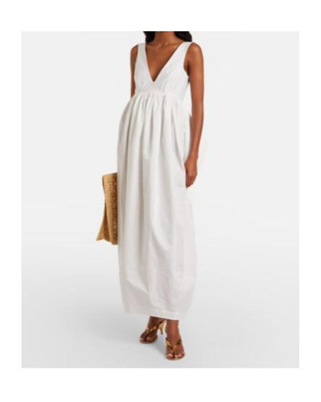 Rohe White Cotton-Blend Maxi Dress