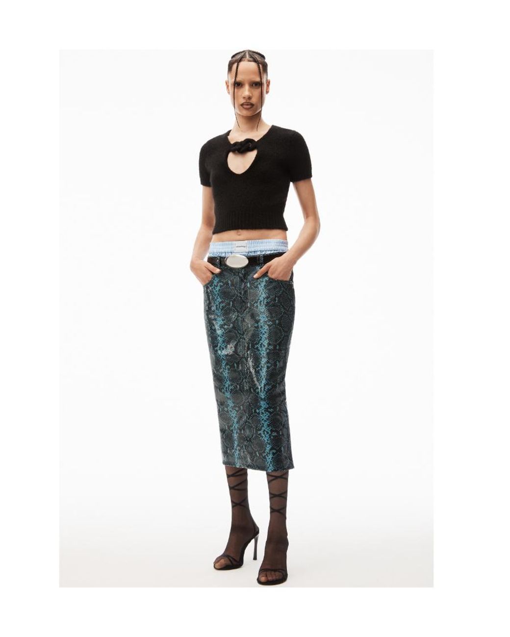Alexander Wang Black Circle Cut-Out Knit Top