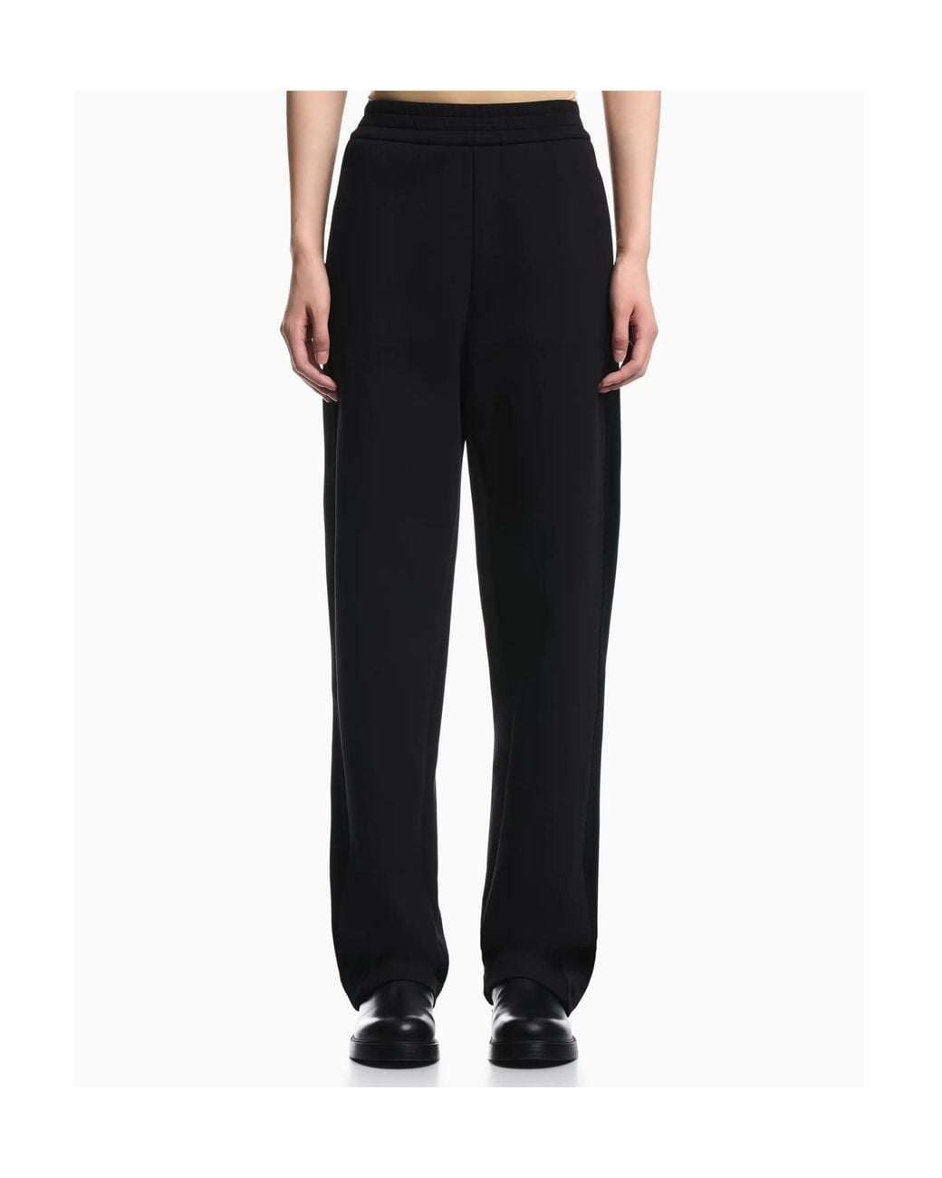 Emporio Armani Black Straight-Leg Sweatpants