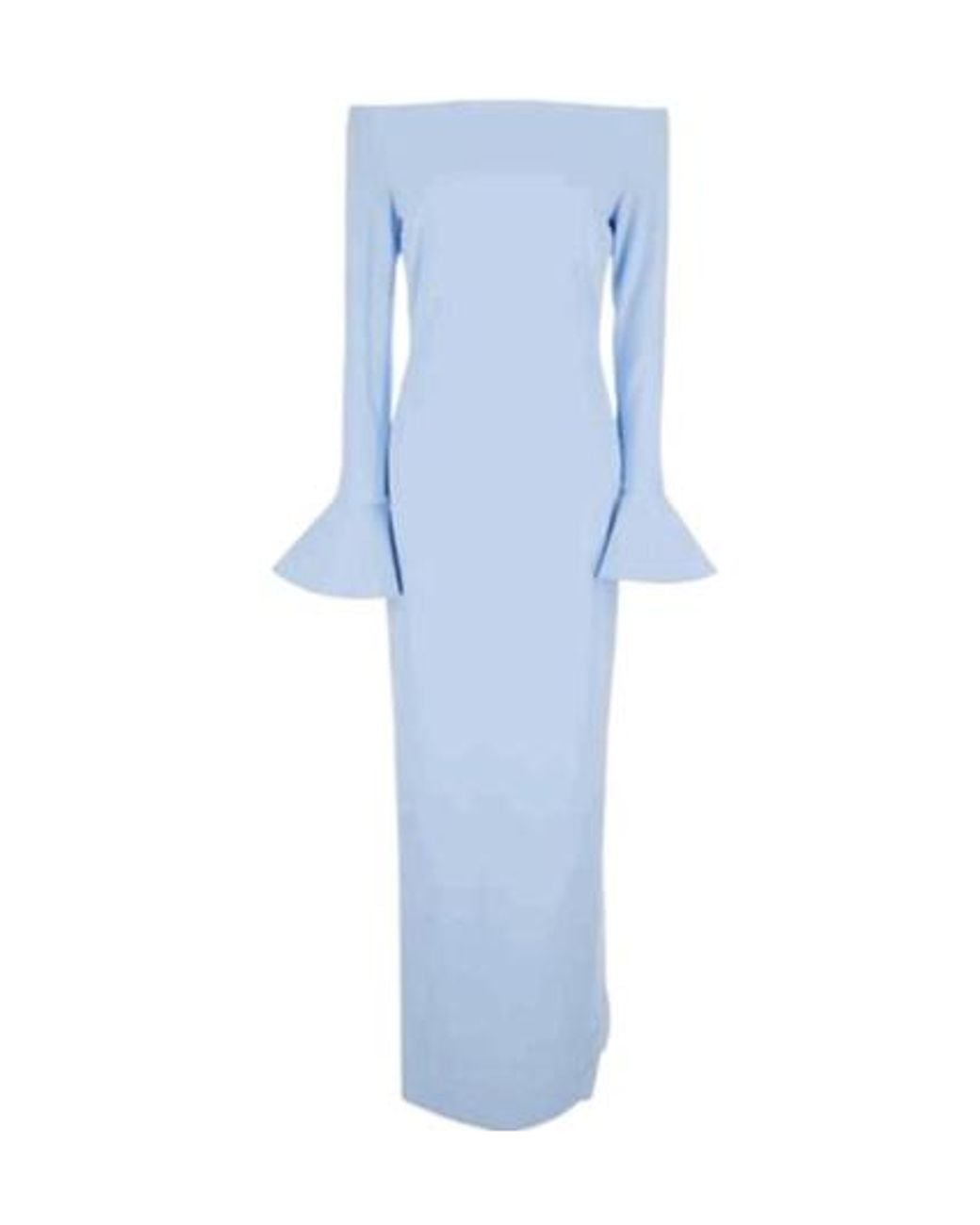 Solace London Blue London Anica Off-Shoulder Long Dress