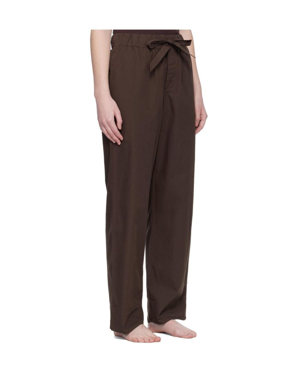 Tekla Brown Drawstring Pajama Pants for men