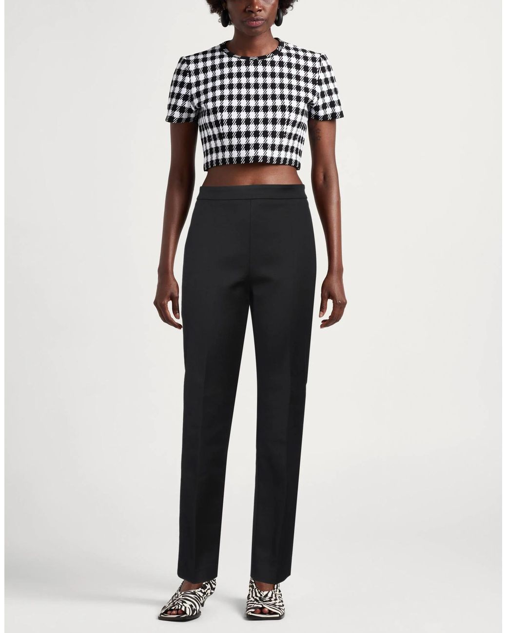 Sportmax Black High-Waisted Straight-Leg Pants