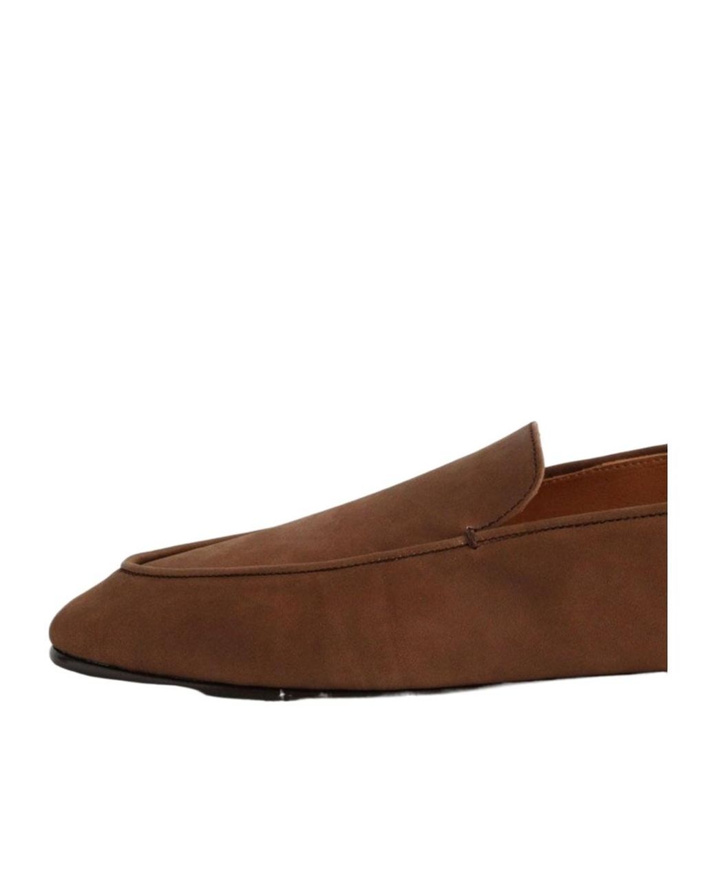 Auralee Brown Flat Loafers for men