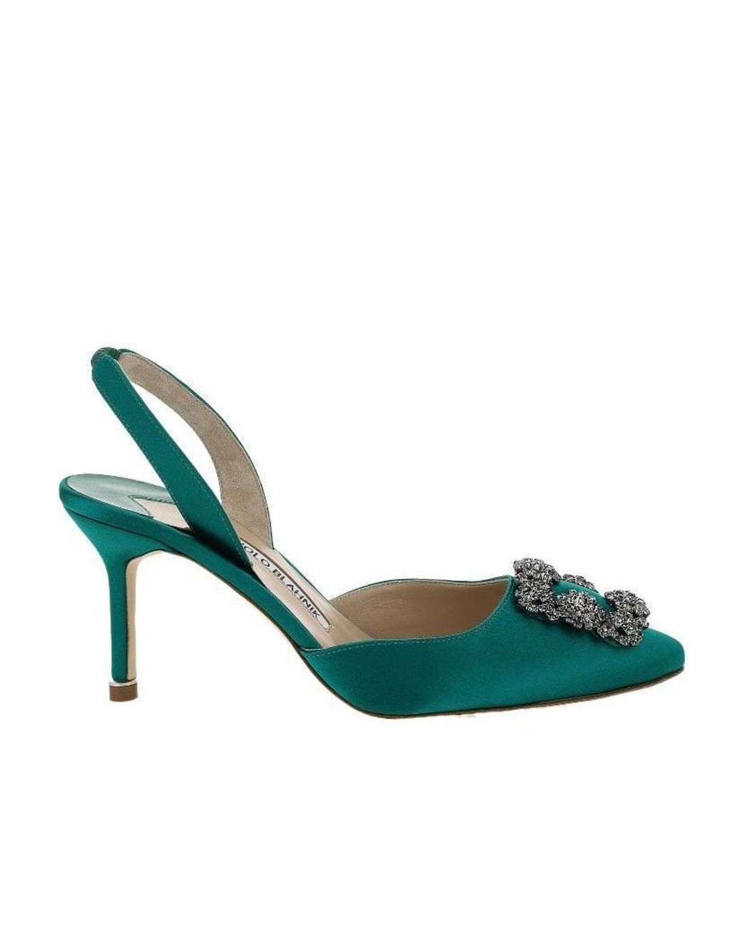 Manolo Blahnik Green Pointed High Heels