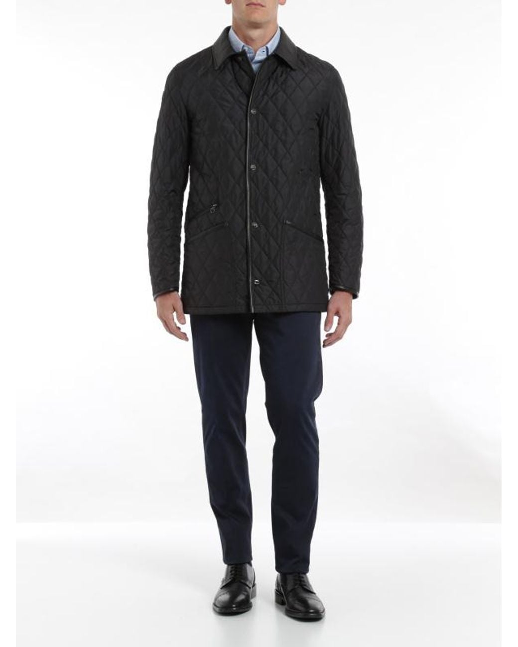 Ferragamo Gray Quilted Casual Jacket for men