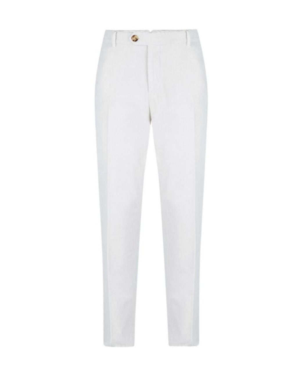 Brunello Cucinelli White Casual Pants With Belt Loops for men