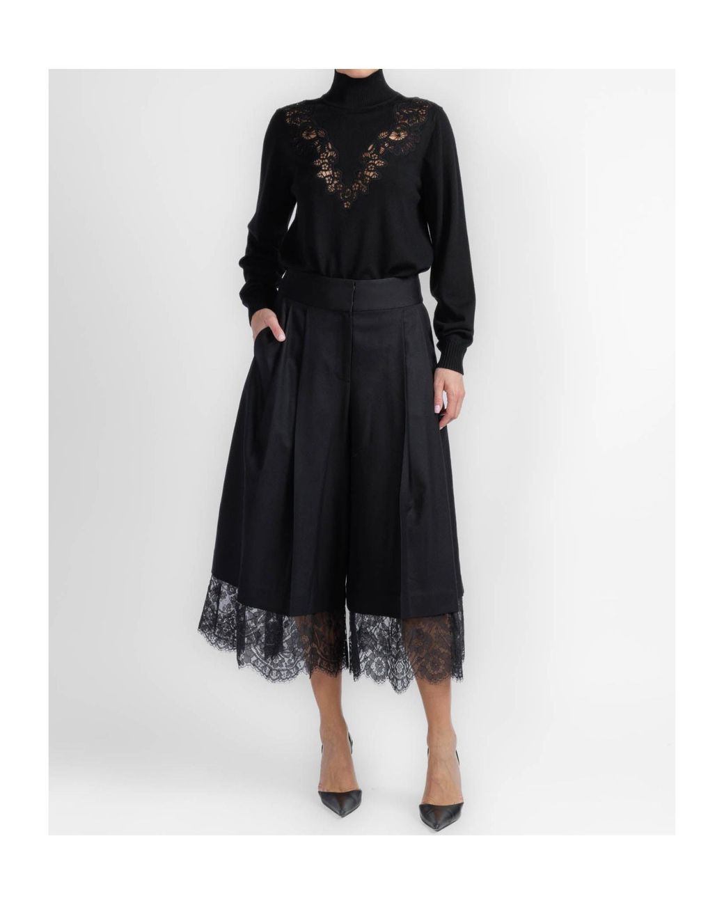 Zimmermann Black Valentine Lace Culotte