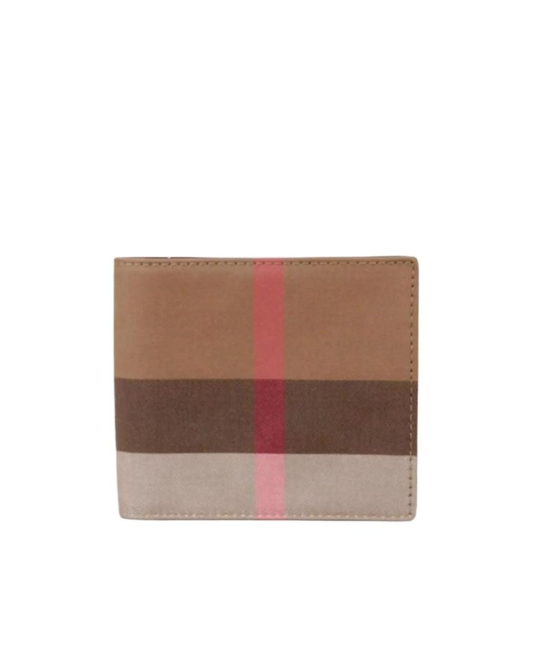 Burberry Brown Check Bifold Wallet for men