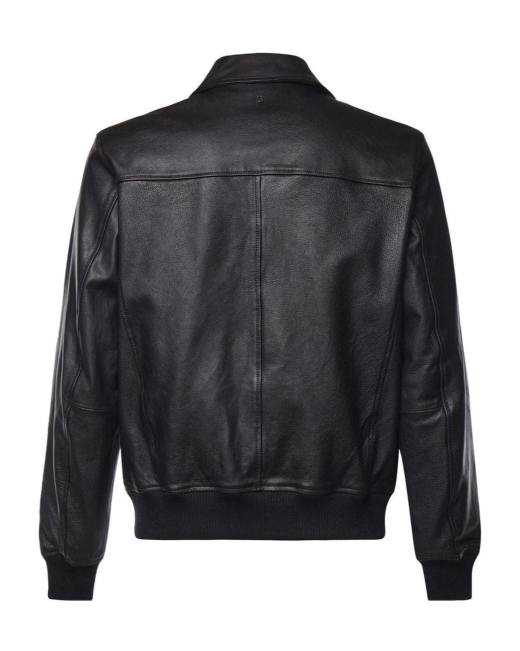 Dondup Blue Ribbed Hem Zip-Up Jacket for men