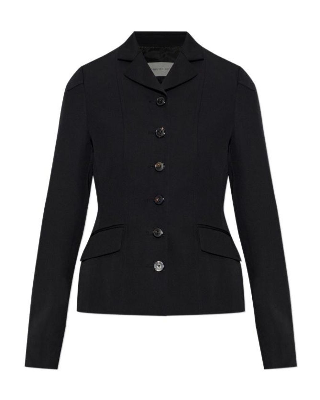 Dries Van Noten Black Long-Sleeved Casual Jacket