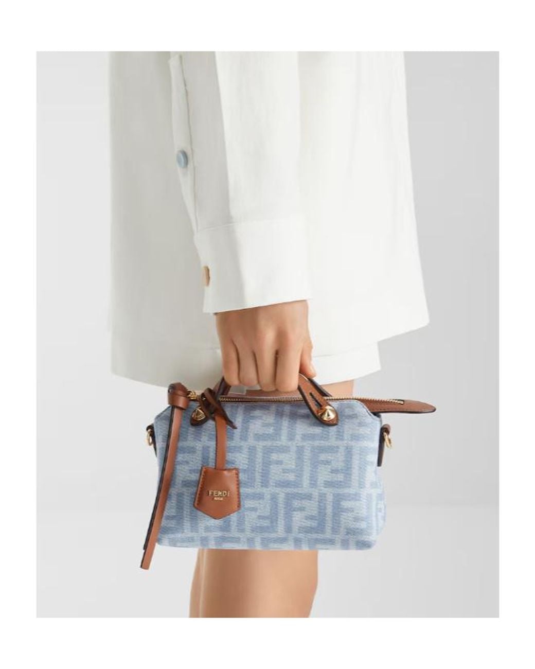 Fendi Blue By The Way Soft Mini Tote Bag