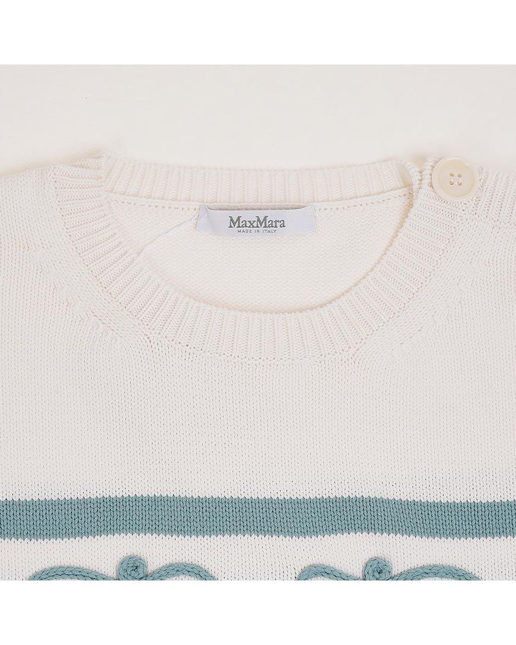 Max Mara Blue Logo Striped Pullover